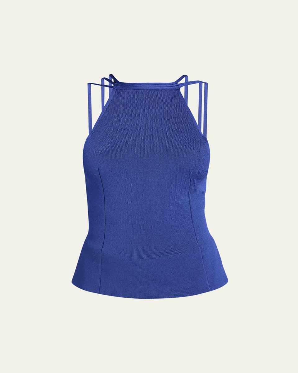 High-Neck Strappy Tank Top